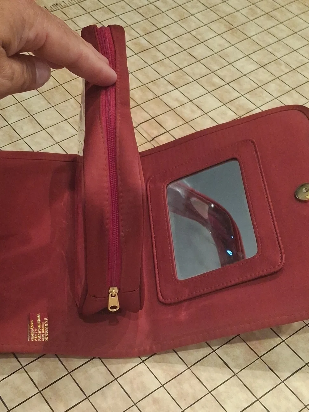 Bath & Body Works Red Tote with Gold Logo Tag